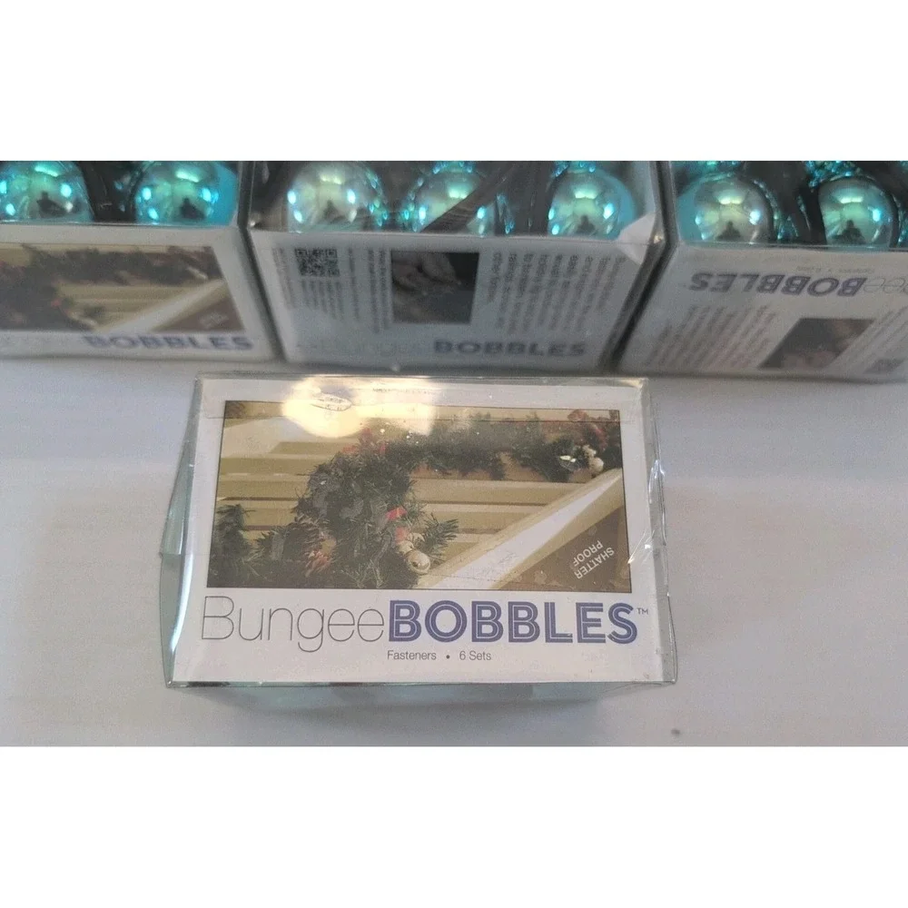 Set Of 4‎ Blue Bungee Bobbles Fasteners Decorations  6 Sets Each Pack *New*